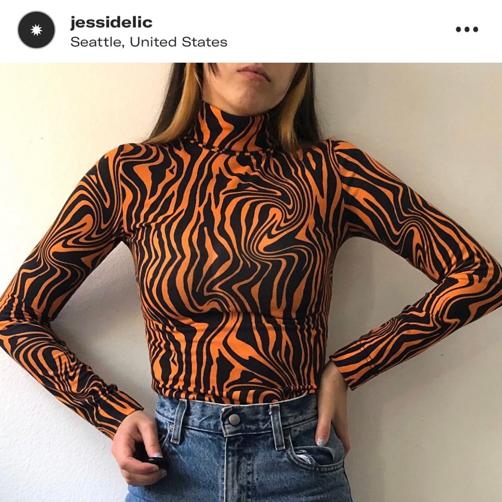 ASOS Trippy Turtleneck Top